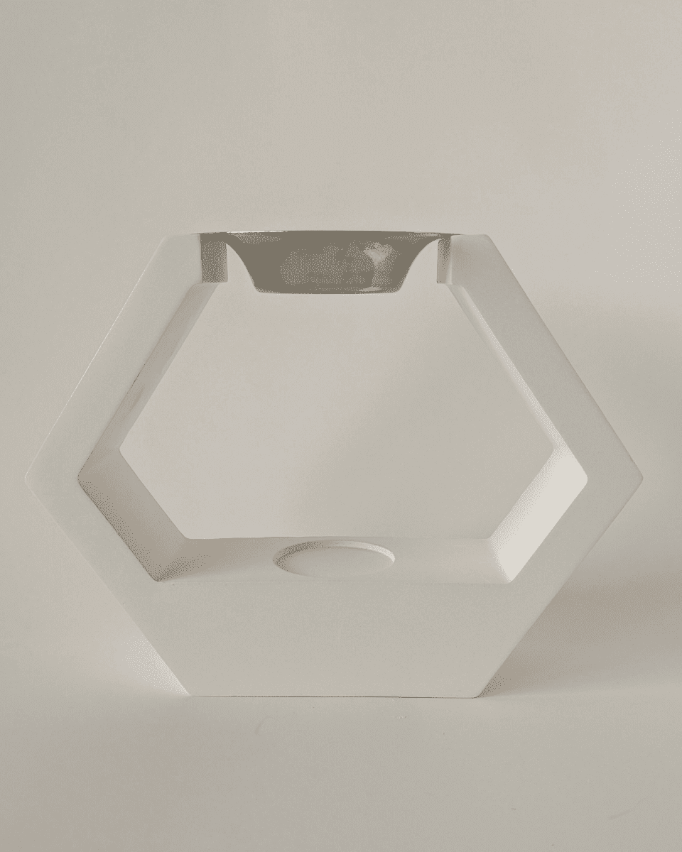 Quemador Hexagonal Blanco