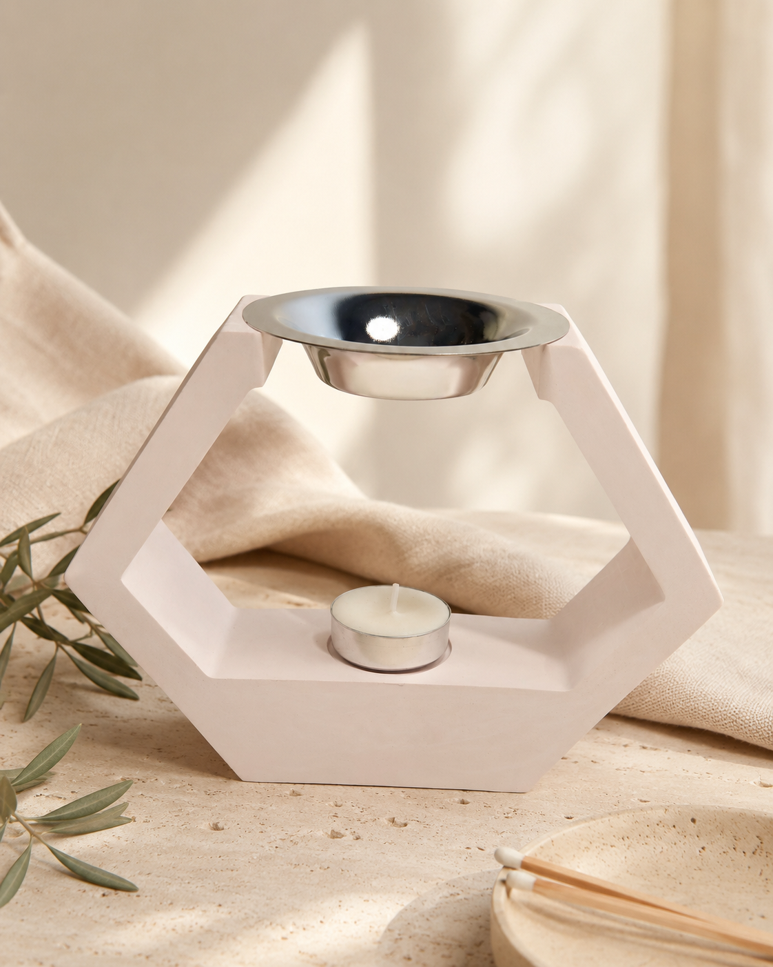 Quemador Hexagonal Blanco