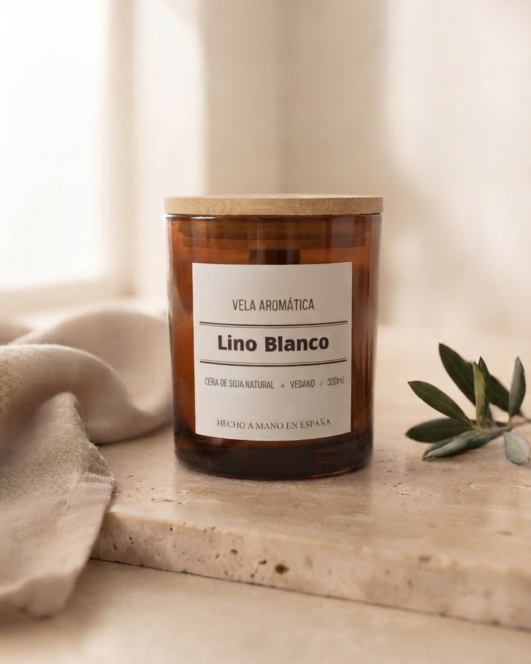 Vela aromática Lino Blanco