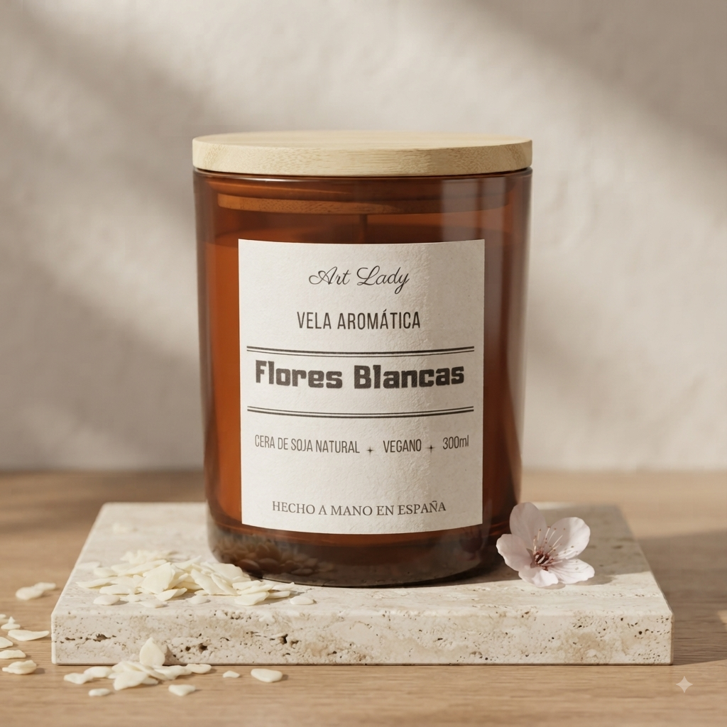 Vela aromática Flores Blancas