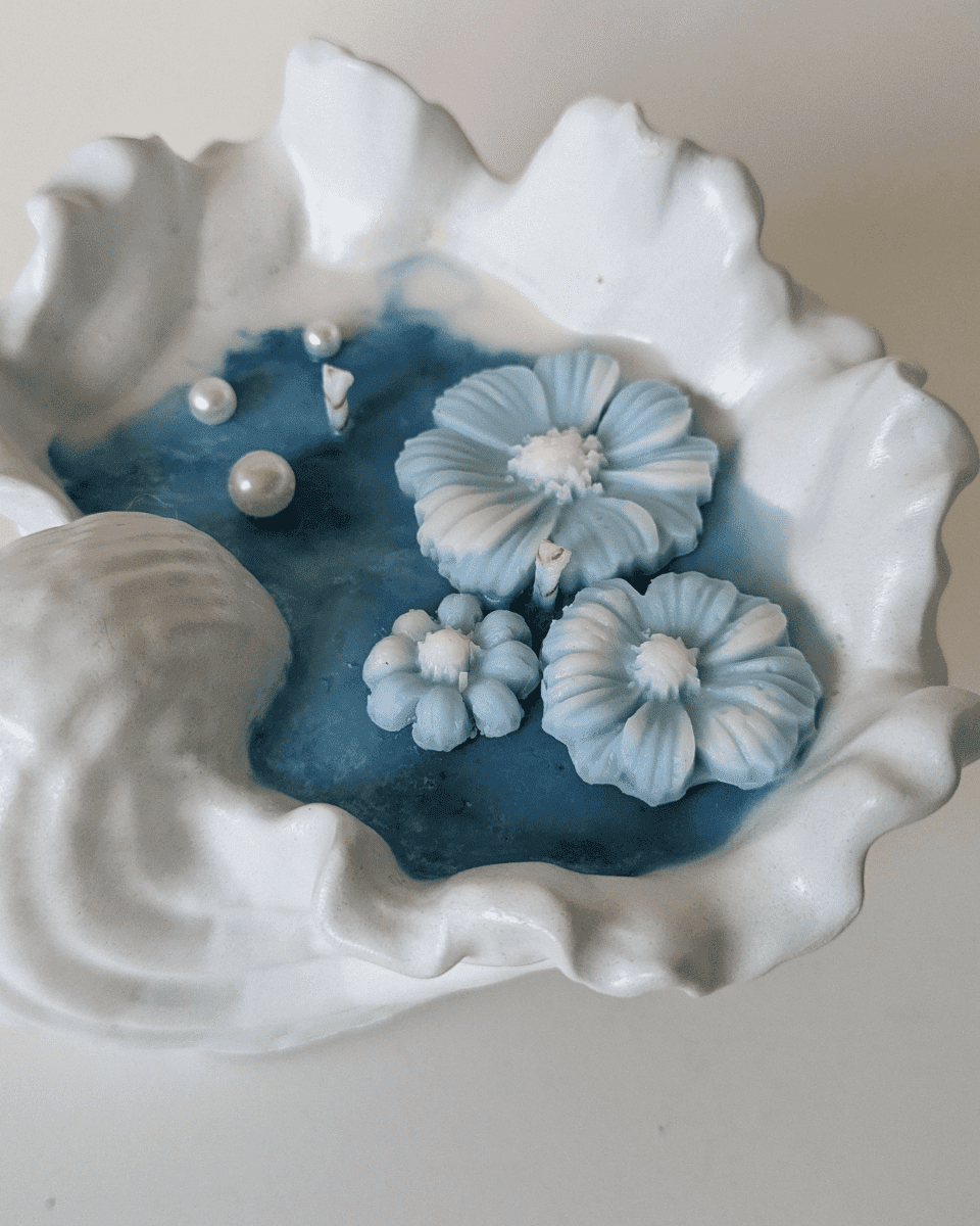 Vela aromática Concha Floral – Coco & Cítricos